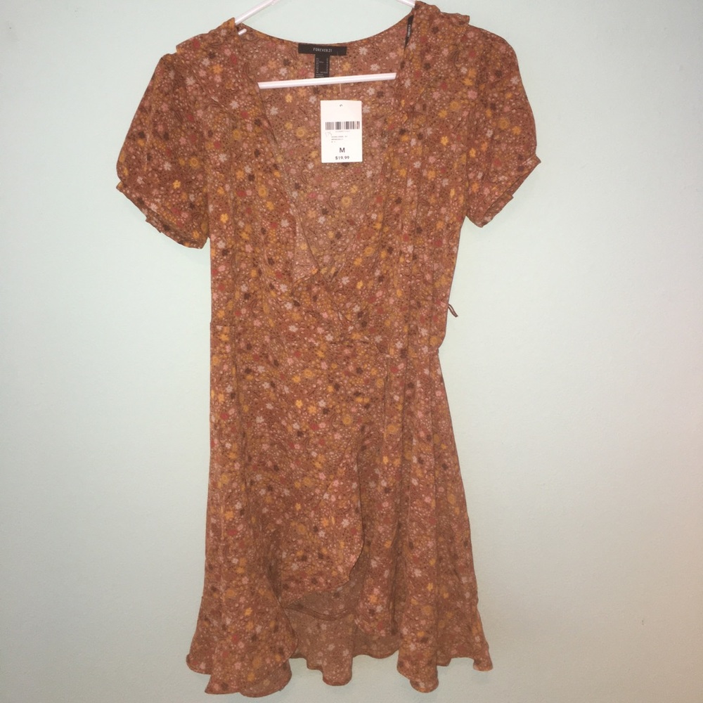 floral wrap dress